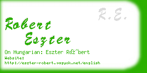 robert eszter business card